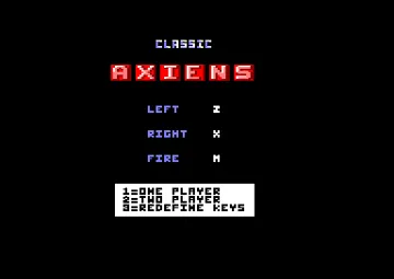 Classic Axiens (UK) (1987) screen shot title